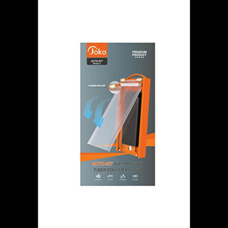 Joko Samsung Uyumlu Galaxy S23 Ultra AutoKit 5in1 Fiber Hayalet Polymer Nano Ekran Koruyucu