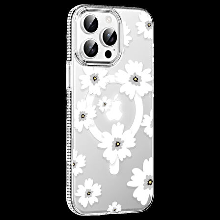 Joko Apple Uyumlu iPhone 15 Pro Floral Magsafe Kapak