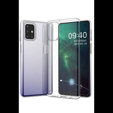 Newface Samsung Galaxy M31S Kılıf Lüx Şeffaf Silikon