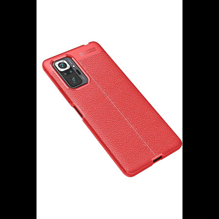 Newface Xiaomi Uyumlu Redmi Note 10 Pro Kılıf Auto Focus Kapak - Kırmızı