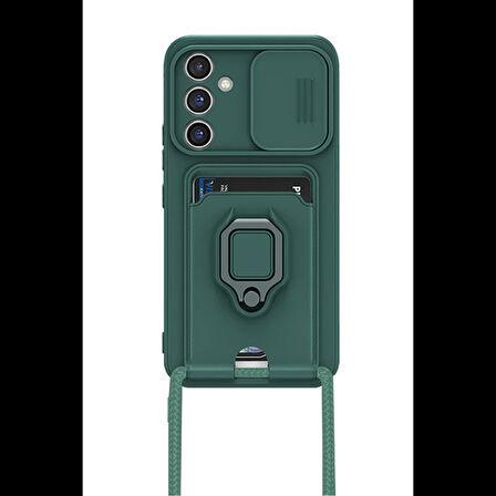 Newface Samsung Uyumlu Galaxy A56 Kılıf Zuma Kartvizitli Yüzüklü Silikon