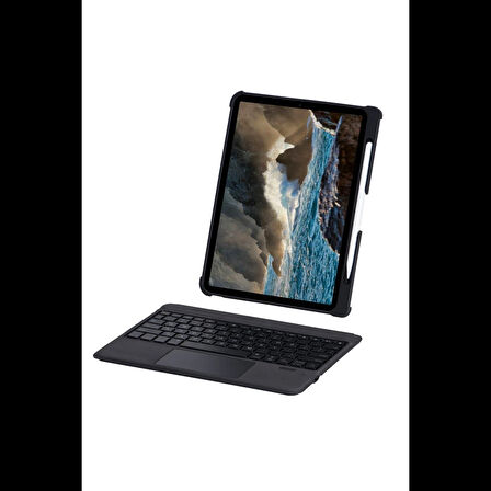 Newface T5207D iPad Pro 11 (2022) Kılıf İnter Ledli Klavyeli Tablet Kılıfı - Siyah