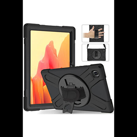 Newface Samsung Uyumlu Galaxy T220 Tab A7 Lite 8.7 Kılıf Amazing Tablet Kapak - Siyah