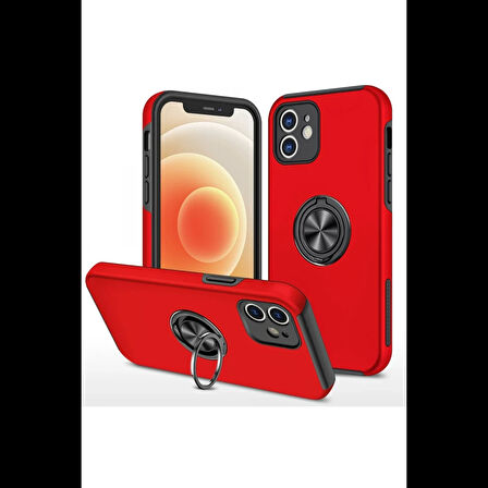 Newface iPhone 12 Mini Kılıf Elit Yüzüklü Kapak