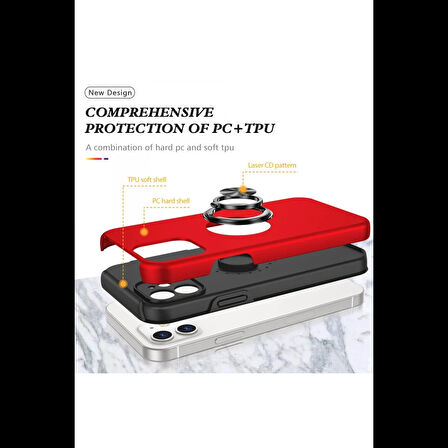 Newface iPhone 12 Mini Kılıf Elit Yüzüklü Kapak