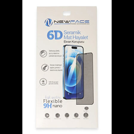 Newface Samsung Uyumlu Galaxy M34 5G 6D Antistatik Mat Seramik Hayalet Nano Ekran Koruyucu