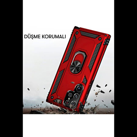 Newface Samsung Galaxy S21 Ultra Kılıf Sofya Yüzüklü Silikon Kapak