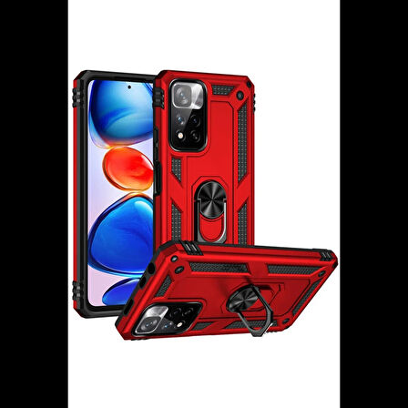 Newface Xiaomi Redmi Note 11 Pro Plus 5G Kılıf Sofya Yüzüklü Silikon Kapak