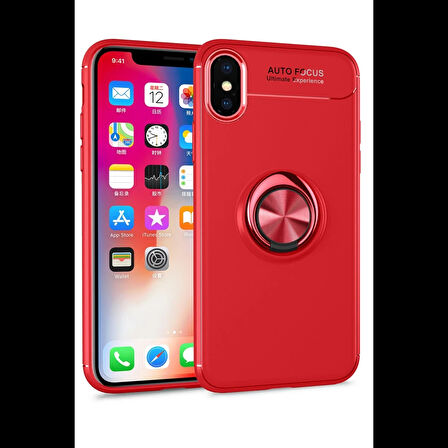 Newface iPhone XS Kılıf Range Yüzüklü Silikon