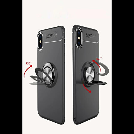 Newface iPhone XS Kılıf Range Yüzüklü Silikon