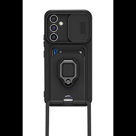 Newface Samsung Uyumlu Galaxy A36 Kılıf Zuma Kartvizitli Yüzüklü Silikon