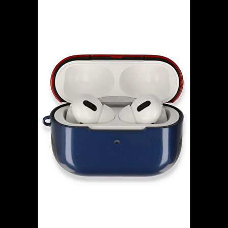 Newface Airpods Pro (1.nesil) 3in1 Kılıf - Lacivert-Kırmızı