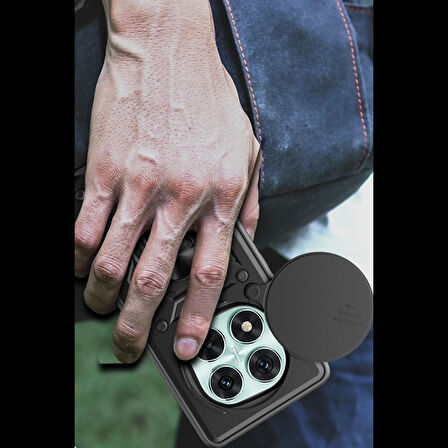 Newface Xiaomi Redmi Note 14 Pro 4G Kılıf Pars Lens Yüzüklü Silikon