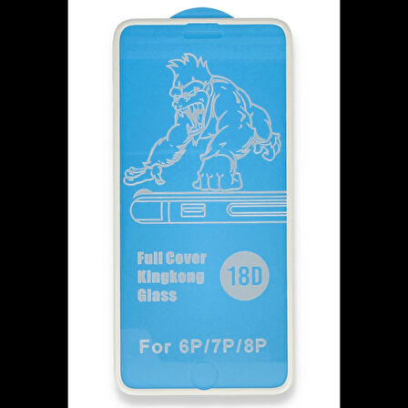 Newface iPhone 7 Plus 18D Cam Ekran Koruyucu - Beyaz