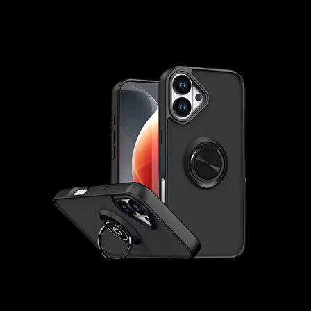 Joy Tekno Apple iPhone 17 Montreal Yüzüklü Silikon Kapak