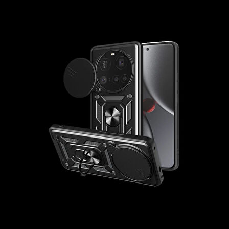 Joy Tekno Xiaomi Mi 15 Ultra Kılıf Pars Lens Yüzüklü Silikon