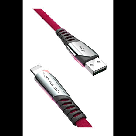 Konfulon DC17 Lightning Kablo iphone Uyumlu 1M 2.4A - Kırmızı