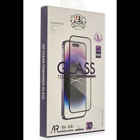 Joy Tekno Apple Uyumlu iPhone 17 Air Bilvis 3D Cam Ekran Koruyucu - Siyah