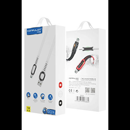 Konfulon DC24 Micro USB Kablo 1.2M 4A
