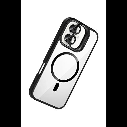 Joy Tekno Apple iPhone 16 Remim Lensli Magsafe Standlı Kapak