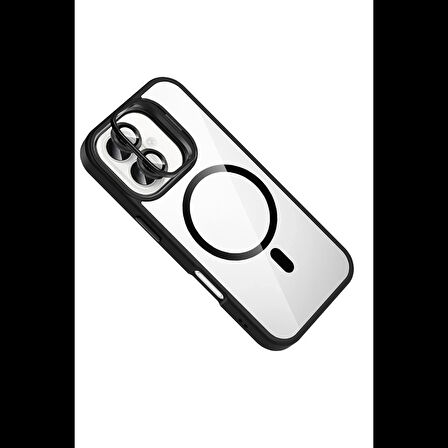 Joy Tekno Apple iPhone 16 Remim Lensli Magsafe Standlı Kapak