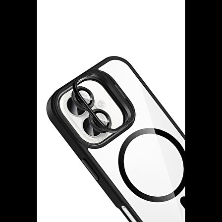 Joy Tekno Apple iPhone 16 Remim Lensli Magsafe Standlı Kapak