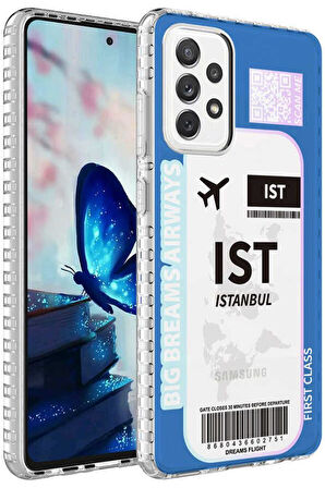 Galaxy A23 Kılıf Airbag Kenarlı Renkli Desenli Elegans Silikon