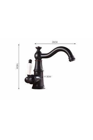 Banyo Lavabo Bataryası Antik Siyah Yeni Model 5 Yıl Garantili