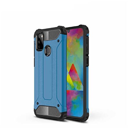 Galaxy M21 Kılıf Armor Hybrid Zırh Silikon