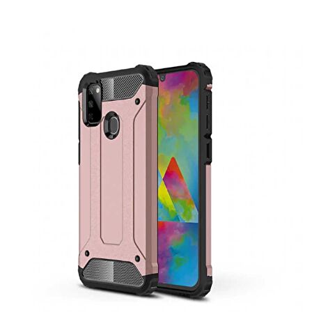 Galaxy M21 Kılıf Armor Hybrid Zırh Silikon