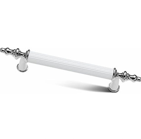 Asos beyaz krom 224 mm dolap çekmece vestiyer kulp