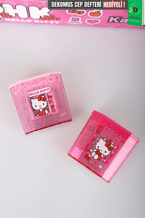 x Dekomus Lisanslı Hello Kitty Çift Bıçaklı Kalemtraş Tek Adet