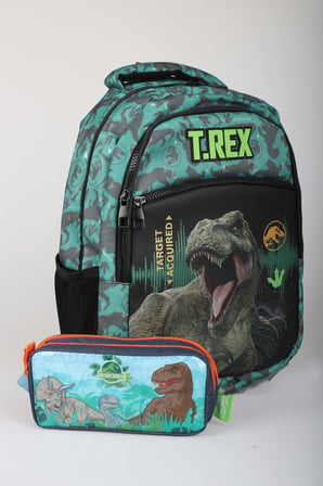  x Dekomus "T-Rex Force Collection" Jurassıc World Lisanslı Okul ve Kalem Çantası Seti