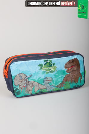  x Dekomus "T-Rex Force Collection" Jurassıc World Lisanslı Kalem Çantası 