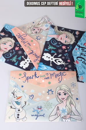 x Dekomus Lisanslı Elsa Frozen 4 Adet Çıtçıt Dosya