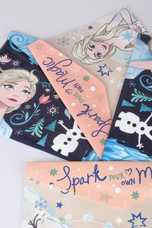 x Dekomus Lisanslı Elsa Frozen 4 Adet Çıtçıt Dosya