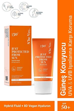 JUST PROTECTED FROM SUN - SPF50+ Leke Karşıtı Yüksek Korumalı Güneş Kremi | Tüm Cilt Tipleri 50ml