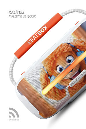 Powerway Beatbox Animals Köpek Led Işıklı Ses Bombası Usb Sd Aux Bluetooth Hoparlör 20W