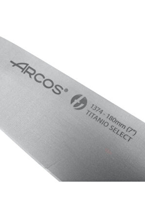 Arcos Titanio 137400 Ispanyol Malı 18 Cm Titanyum Şef Aşçı Bıçağı Pro Chef Mutfak Bıçak Titanium