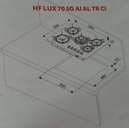 Teka HF LUX 70 AI AL TR CI Cam Ankastre Ocak Siyah