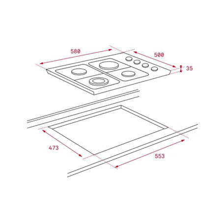 Teka HLX 60 4G AI AL İnox Ankastre Ocak