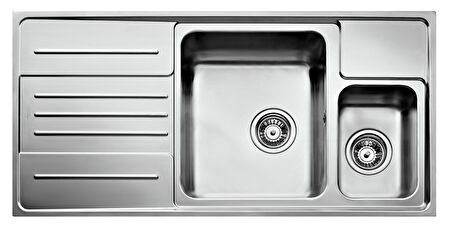 TEKA STAGE 60 B 1,5 GÖZLÜ SOL DAMLALIKLI TEZGAHÜSTÜ PASLANMAZ ÇELİK EVYE