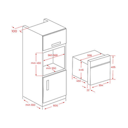 TEKA MWR 32 BIA VN VANİLYA KREM ANKASTRE KOMPAKT MİKRODALGA
