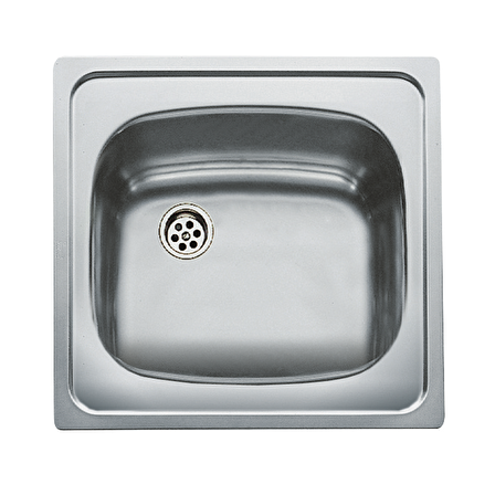 Teka E50 1B 46.5x44 Ankastre Sağ Batarya Çıkışlı Eviye Paslanmaz Çelik 46.5 cm