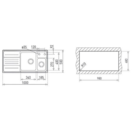 Teka STAGE 60 B LHD Sağ Damlalıklı Paslanmaz Çelik Evye