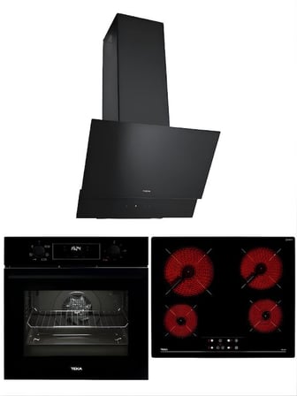 Teka Siyah Ankastre Set (TZ 6415 Ocak + HAK 625 Fırın + ATV 60 Davlumbaz)