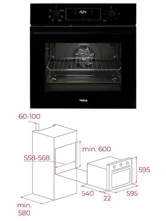 Teka Siyah Ankastre Set (TZ 6415 Ocak + HAK 625 Fırın + ATV 60 Davlumbaz)