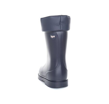 Igor W10101003 Topuksuz İpli Su Geçirmez Lacivert Pvc Kız Çocuk Yağmur Çizmesi