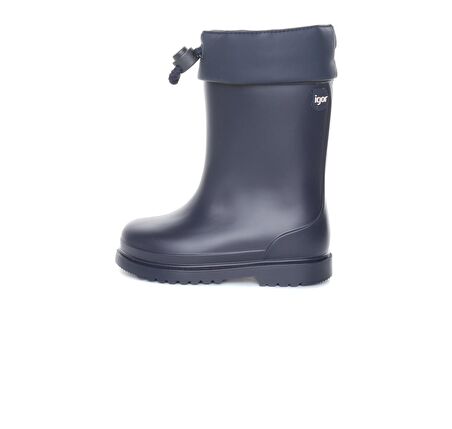 Igor W10101003 Topuksuz İpli Su Geçirmez Lacivert Pvc Kız Çocuk Yağmur Çizmesi