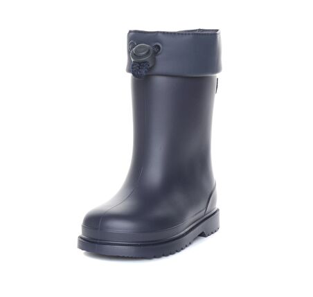 Igor W10101003 Topuksuz İpli Su Geçirmez Lacivert Pvc Kız Çocuk Yağmur Çizmesi